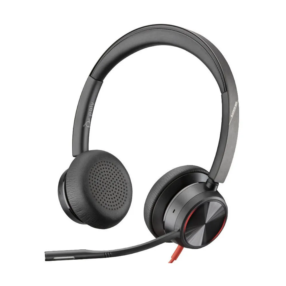 Słuchawki nauszne Poly Blackwire 8225 Microsoft Teams Certified USB-A Headset 772K3AA - Czarne