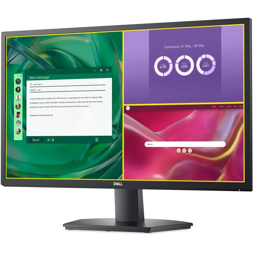 Monitor Dell SE2725H 210-BNHJ/5Y - 27"/1920x1080 (Full HD)/75Hz/VA/8 ms/Czarny - zdjęcie