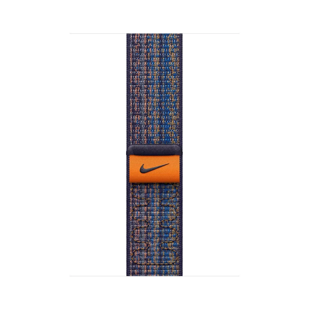Opaska sportowa Nike Apple Watch Sport Band Regular MTL23ZM/A - 41 mm, Sportowy błękit, Pomarańczowy