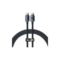 Kabel Baseus Crystal Shine USB-C CAJY000601, PD 100W, USB 2.0, 1,2 m, Czarny | Sklep ITnes.pl, IT for BUSINESS