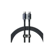 Kabel Baseus Crystal Shine USB-C CAJY000601, PD 100W, USB 2.0, 1,2 m, Czarny | Sklep ITnes.pl, IT for BUSINESS