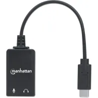 Karta dźwiękowa zewnętrzna USB-C Manhattan 153317 - USB-C 2.0 | Sklep ITnes.pl - IT for BUSINESS