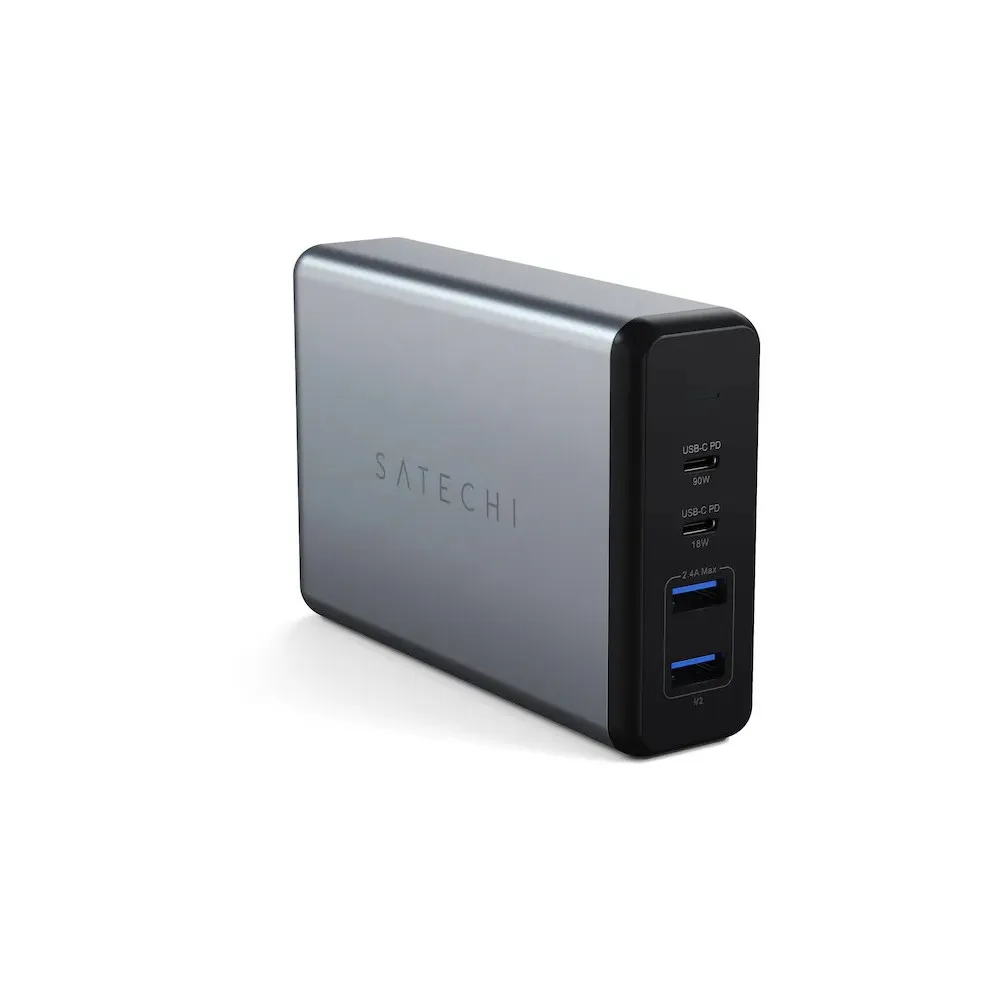 Ładowarka sieciowa Satechi Desktop 108W Pro ST-TC108WM - 2x USB-C PD 90W|18W, 2X USB-A 12W, Szara