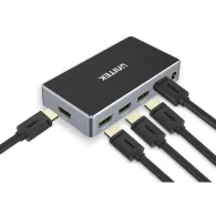 Przełącznik sygnału Unitek HDMI 1.4b 5-in-1 Out 4K V1110A, Kolor srebrny, Czarny | Sklep ITnes.pl, IT for BUSINESS