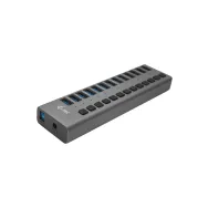 Hub i-tec USB 3.0 Charging HUB + Power Adapter 60 W U3CHARGEHUB13, 13 portów, Szary | Sklep ITnes.pl, IT for BUSINESS