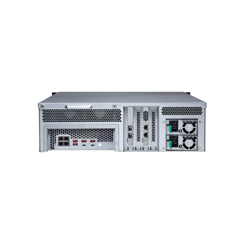 Serwer NAS QNAP Rack TS-H1683XU-RP-E2236-IMW - Rack (3U)/Intel Xeon E-2236/128 GB RAM/56 TB/16 wnęk/hot-swap/3 lata Carry-in - zdjęcie