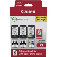 Zestaw tuszów Canon 2x PG-545XL/CL-546XL Black Color 8286B015 - Oryginał, Czarny do 800 stron, Kolor do 300 stron