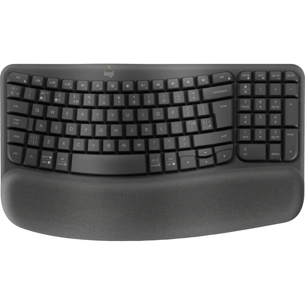 Klawiatura ergonomiczna Logitech Wave Keys for Business 920-012334 - Czarna
