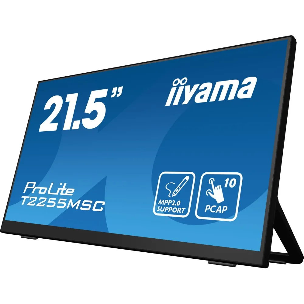 Zdjęcie produktu Monitor iiyama ProLite T2255MSC-B1 - 21,5"/1920x1080 (Full HD)/60Hz/IPS/5 ms/dotykowy/Czarny