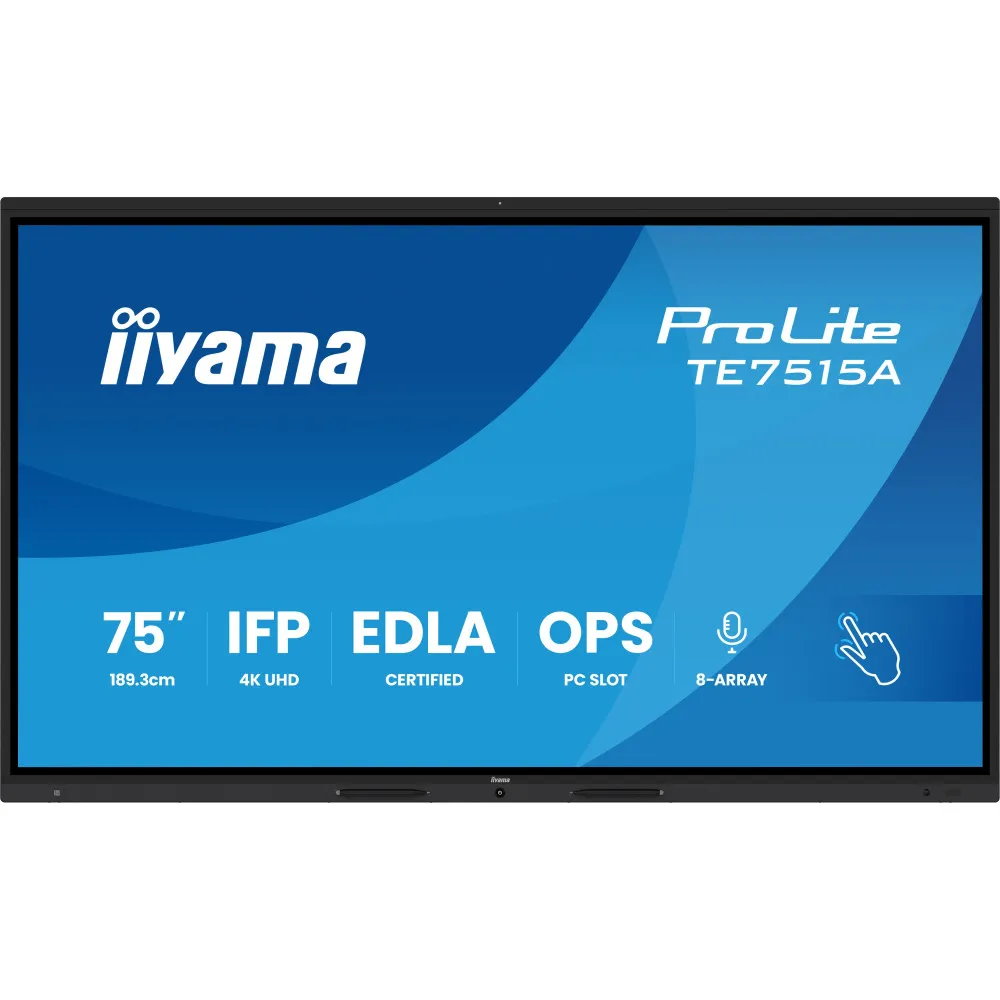 Monitor iiyama ProLite TE7515A-B1AG, 74,5", 3840x2160 (4K), IPS, 8 ms, MT, Czarny | Sklep ITnes.pl, IT for BUSINESS