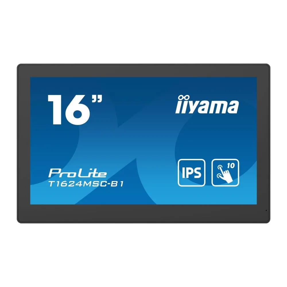 Monitor iiyama ProLite T1624MSC-B1, 15,6", 1920x1080 (FHD), IPS, 25 ms, MT, Czarny | Sklep ITnes.pl, IT for BUSINESS