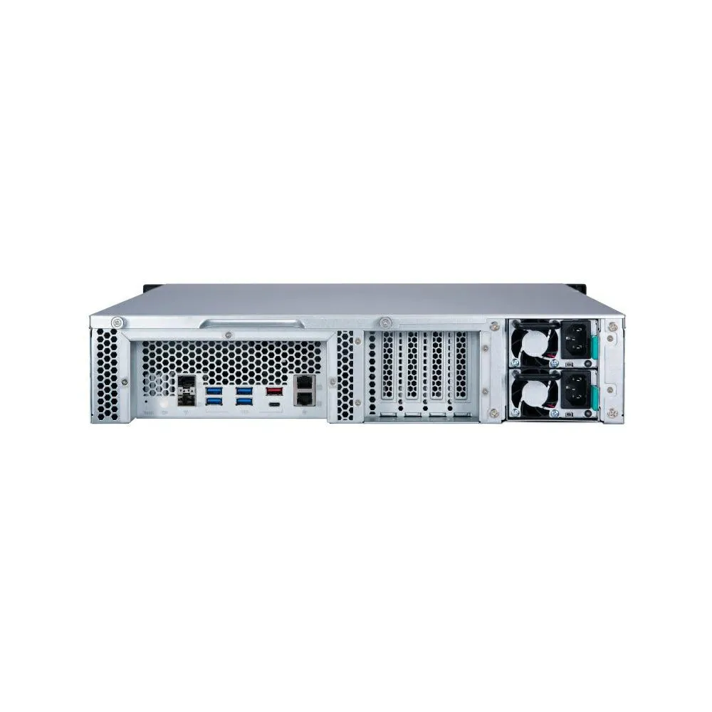 Serwer NAS QNAP Rack TS-H1277XU-RP-3700X-KWS - Rack (2U)/AMD Ryzen 7 3700X/128 GB RAM/144 TB/12 wnęk/hot-swap/3 lata Carry-in - zdjęcie