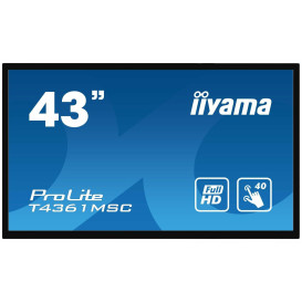 Monitor iiyama ProLite Touch LFD T4361MSC-B1 - 43"/1920x1080 (Full HD)/60Hz/AMVA3/8 ms/dotykowy/Czarny