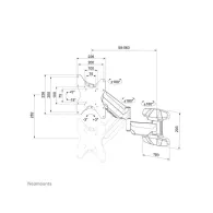 Uchwyt ścienny Neomounts by Newstar wall mounted gas spring TV mount 23-42" WL70-550BL12 - Czarny