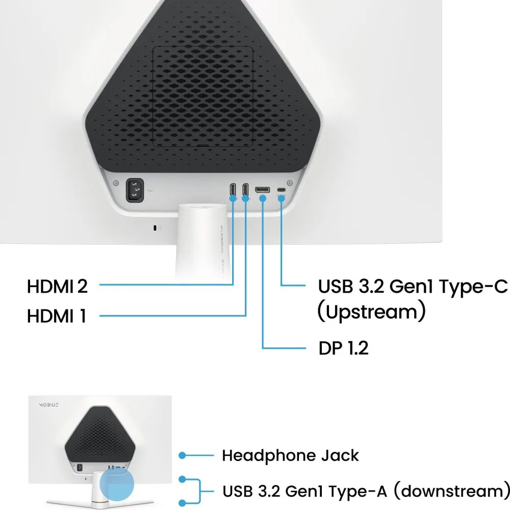 Zdjęcie produktu Monitor Benq EX271 9H.LNALA.TBE - 27"/1920x1080 (Full HD)/180Hz/IPS/HDR/1 ms/Biało-czarny