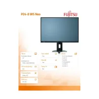 Monitor Fujitsu P24-8 WS Neo S26361-K1647-V160, 24", 1920x1200 (WUXGA), 76Hz, 16:10, IPS, 5 ms, pivot, Czarny | Sklep ITnes.pl, 