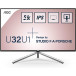 Monitor AOC U32U1 - 31,5"/3840x2160 (4K)/60Hz/IPS/HDR/5 ms/pivot/USB-C/Czarno-srebrny