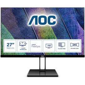 Monitor AOC 27V2Q - 27"/1920x1080 (Full HD)/60Hz/IPS/5 ms/Czarny