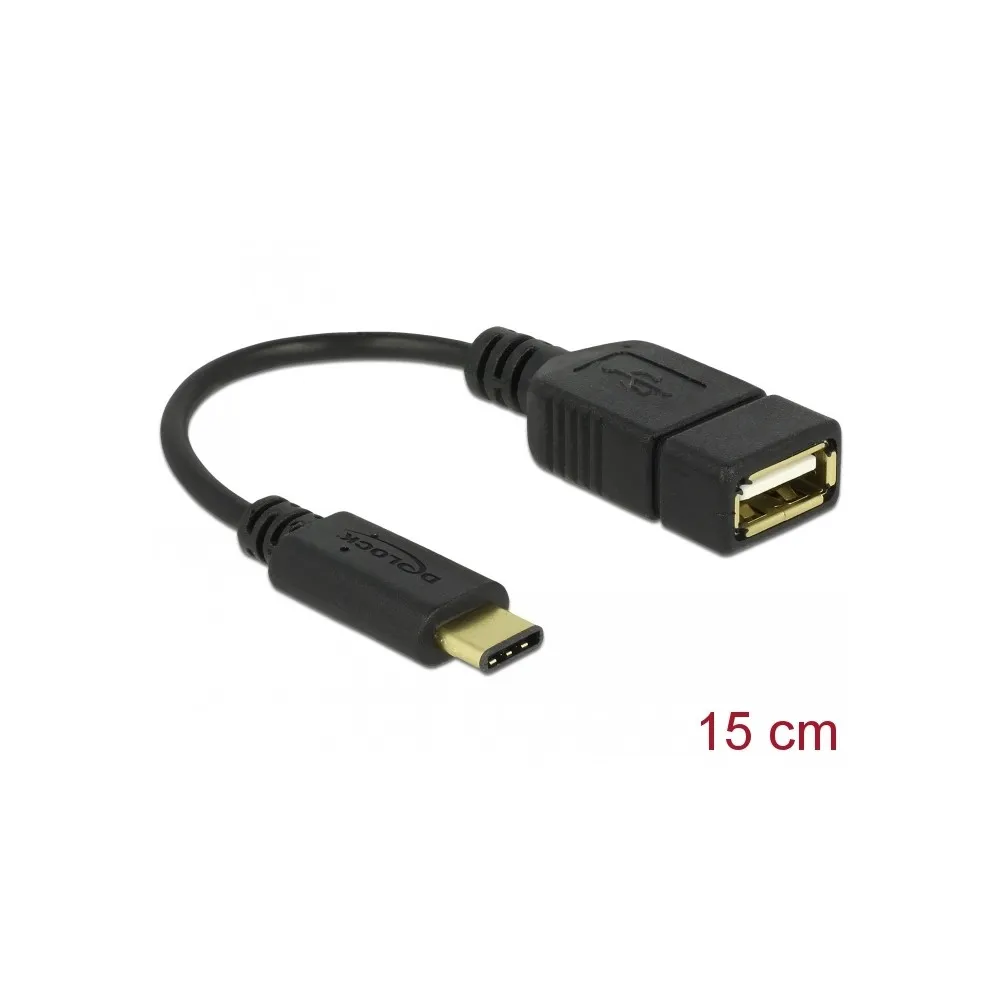 Adapter Delock 65579 USB-C 2.0 do USB-A 2.0, 15 cm | Sklep ITnes.pl, IT for BUSINESS