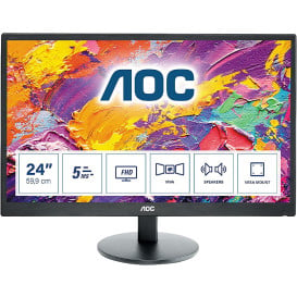 Monitor AOC M2470Swh M2470SWH - 23,6"/1920x1080 (Full HD)/60Hz/MVA/4 ms/Czarny