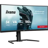 Monitor iiyama G-MASTER GCB3484WQSU-B1, 34", 3440x1440 (UWQHD), 180Hz, 21:9, zakrzywiony, VA, HDR, 0,4 ms, USB-C, Czarny | Sklep