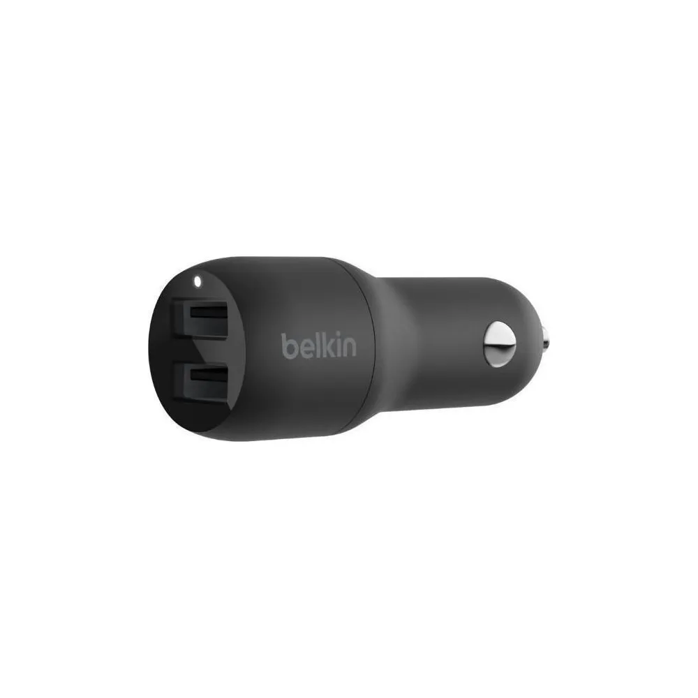 Ładowarka samochodowa Belkin Dual 24W + USB-C Cable CCE001BT1MBK - 1m, Czarna | Sklep ITnes.pl - IT for BUSINESS