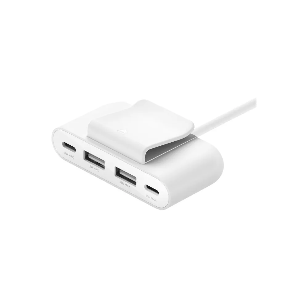 Hub USB-C Belkin BUZ001BT2MWHB7 - 4 porty, Biały
