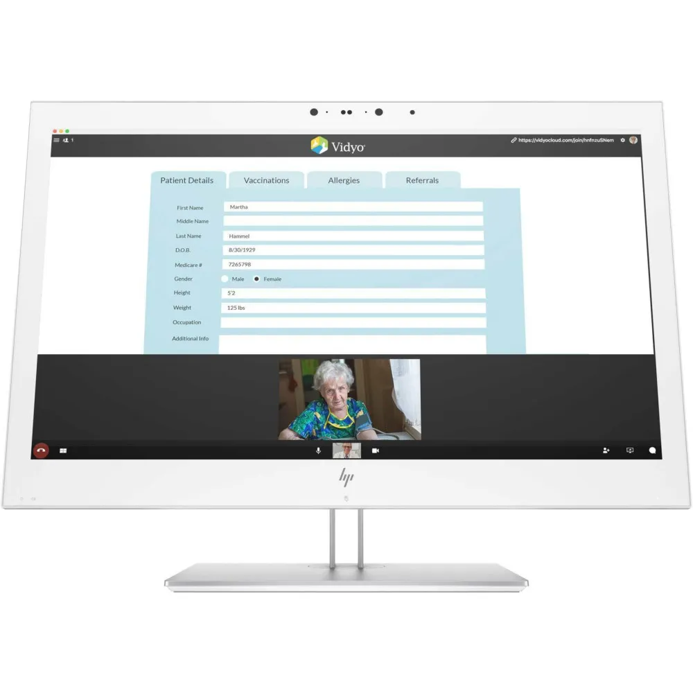 Monitor HP Healthcare Edition HC270cr 1QW03AA - 27"/2560x1440 (QHD)/60Hz/AHVA/12 ms/pivot/kamera/USB-C/Biały