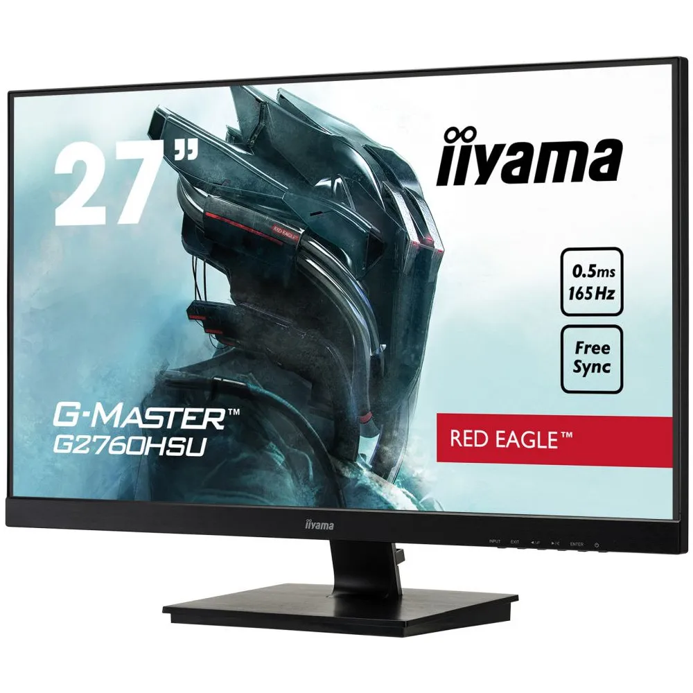 Zdjęcie produktu Monitor iiyama G-MASTER G2760HSU-B3 - 27"/1920x1080 (Full HD)/165Hz/TN/FreeSync/HDR/0,5 ms/Czarny