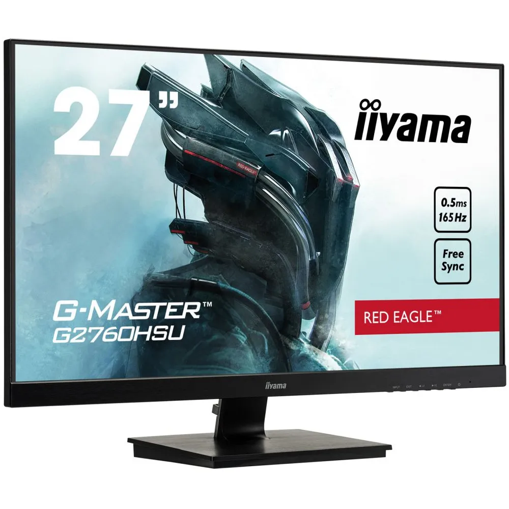 Zdjęcie produktu Monitor iiyama G-MASTER G2760HSU-B3 - 27"/1920x1080 (Full HD)/165Hz/TN/FreeSync/HDR/0,5 ms/Czarny