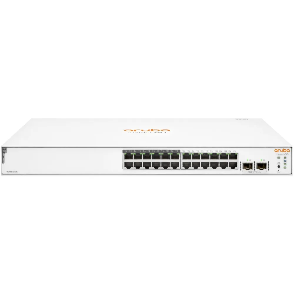 Switch zarządzalny HPE Aruba Imstant On 1830 JL813A, 24x 100|1000Mbps LAN, 2x 1000Mbps SFP, POE 195W | Sklep ITnes.pl, IT for BU