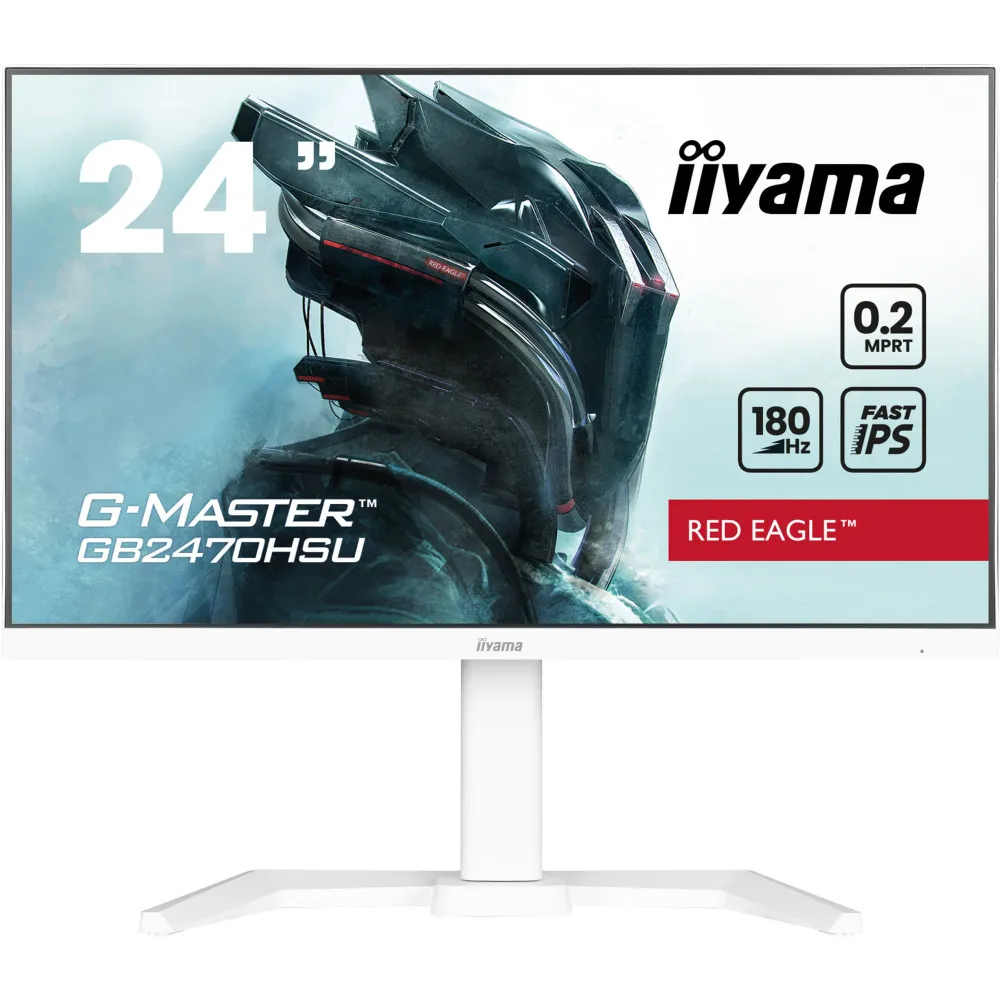 Monitor iiyama G-MASTERGB2470HSU-W6, 23,8", 1920x1080 (FHD), 180Hz, IPS, 0,200 ms, pivot, Biały | Sklep ITnes.pl, IT for BUSINES