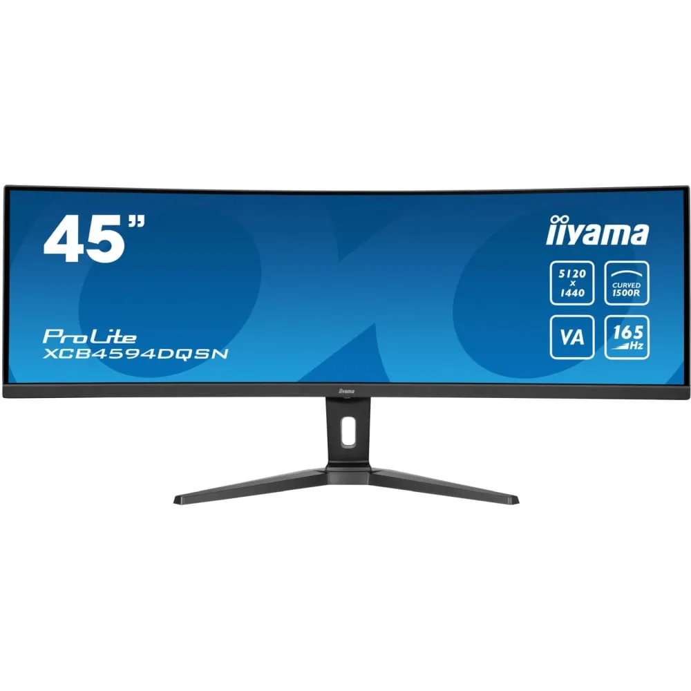Monitor iiyama ProLite XCB4594DQSN-B1, 44,5", 5120x1440, 165Hz, 32:9, zakrzywiony, VA, HDR, 0,800 ms, Czarny | Sklep ITnes.pl, I