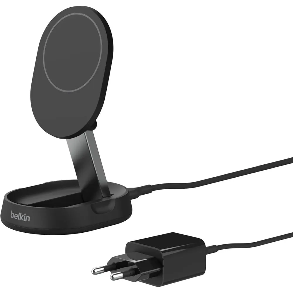 Ładowarka indukcyjna Belkin BoostCharge Pro Convertible Magnetic Wireless Charging Stand with Qi2 15W WIA008VFBK - Czarna