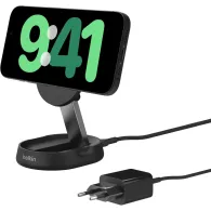 Ładowarka indukcyjna Belkin BoostCharge Pro Convertible Magnetic Wireless Charging Stand with Qi2 15W WIA008VFBK - Czarna