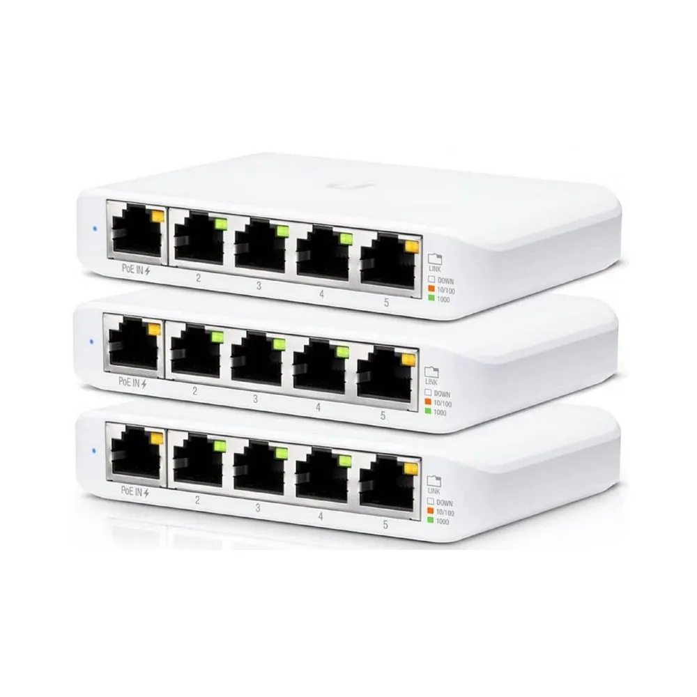 Switch zarządzalny Ubiquiti USW-FLEX-MINI-3, 5x 100, 1000Mbps RJ45, POE In, 3pack, 3 urządzenia w opkakowaniu | Sklep ITnes.pl, 