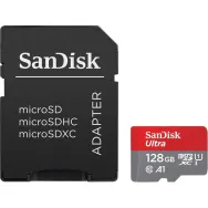 Karta pamięci SanDisk Ultra microSDXC 128GBA1 UHS-I + Adapter SDSQUAB-128G-GN6MA - 140 MB|s/Czerwona/Szara | Sklep ITnes.pl - IT