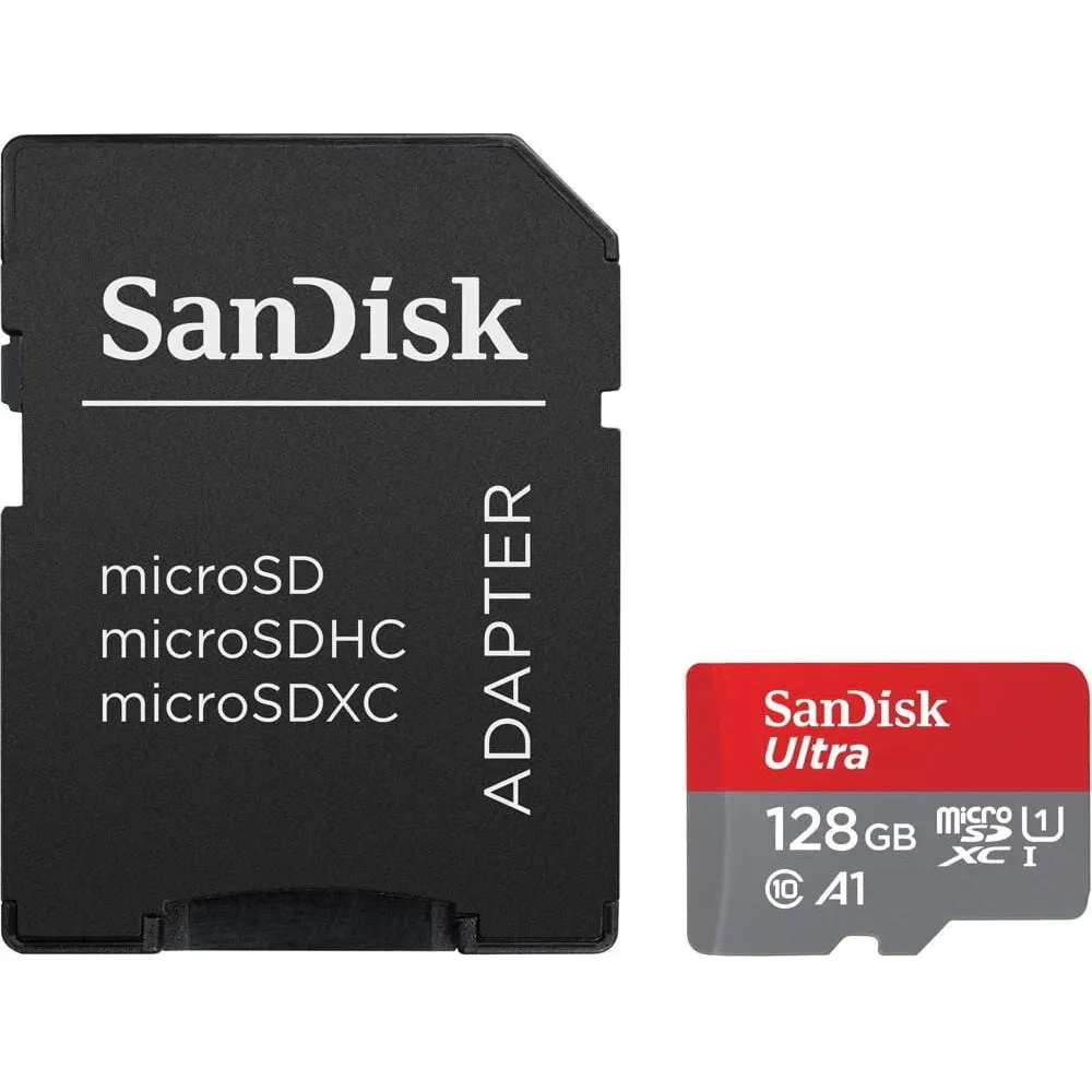 Karta pamięci SanDisk Ultra microSDXC 128GBA1 UHS-I + Adapter SDSQUAB-128G-GN6MA - 140 MB|s/Czerwona/Szara | Sklep ITnes.pl - IT