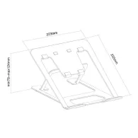 Foldable laptop stand, silver - NSLS085SILVER | Sklep ITnes.pl - IT for BUSINESS