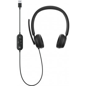 Słuchawki nauszne Microsoft Modern USB Headset Commercial 6ID-00014 - Czarne