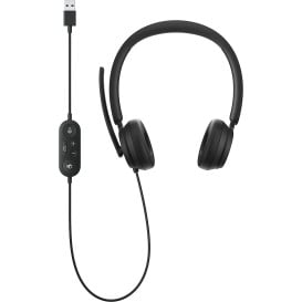 Słuchawki nauszne Microsoft Modern USB Headset Commercial 6ID-00014 - Czarne