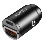 Ładowarka samochodowa AUKEY CC-A3 - 1x USB-A, 1x USB-C, Power Delivery 30W, Czarna