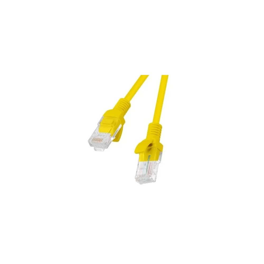 Patchcord Lanberg PCU6-10CC-0025-Y, kat. 6, UTP, 0.25m, żółty | Sklep ITnes.pl, IT for BUSINESS