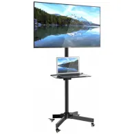 Stojak podłogowy na monitor Techly LCD/LED/Plazma 23-55" 100730 - 25 kg/Czarny | Sklep ITnes.pl - IT for BUSINESS