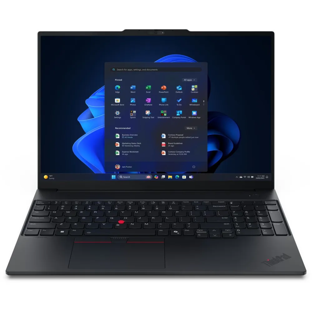 Laptop Lenovo ThinkPad E16 Gen 3 Intel 21TF002APB - Core 3 100U/16" WUXGA IPS/RAM 8GB/SSD 256GB/Windows 11 Pro/1 rok Carry-in - zdjęcie