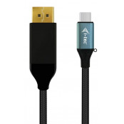 Adapter i-tec USB-C 3.1 ,  Display Port 4K, 60Hz C31CBLDP60HZ - 1,5 m, Czarno-niebieski - zdjęcie 3