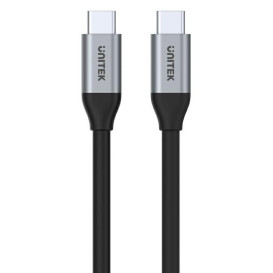Kabel Unitek USB-C 3.1 Gen 2 4K@60Hz (M/M) C14082ABK - 100W PD, 1 m, Czarny