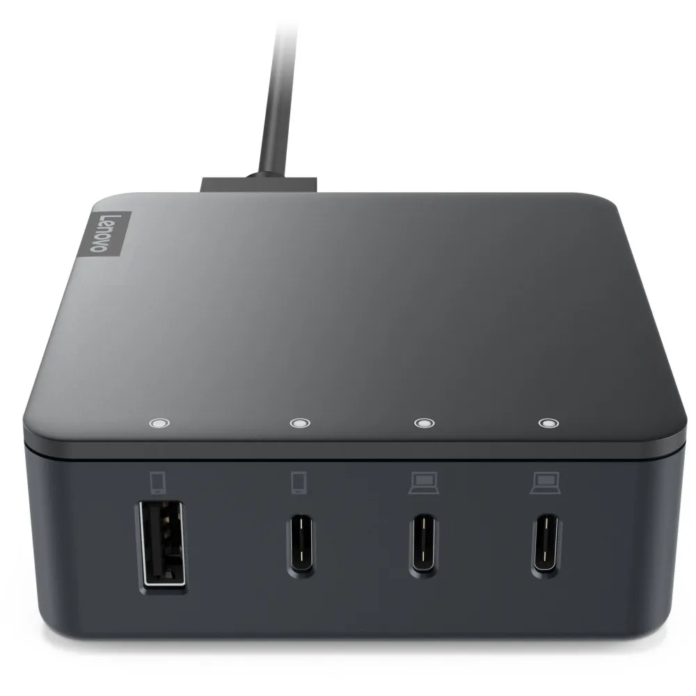 Ładowarka USB Lenovo Go 130W Multi-Port Charger G0A6130WEU - 3x USB-C, 1x USB-A, Czarna