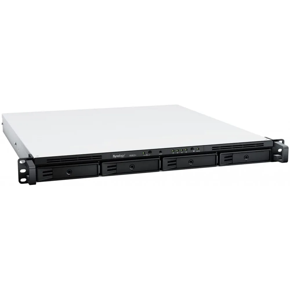 Serwer NAS Synology Rack Plus RS822BDH - Rack (1U)/AMD Ryzen V1500B/2 GB RAM/16 TB/4 wnęki/3 lata Carry-in - zdjęcie