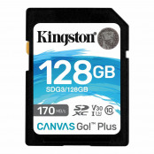 Karta Kingston microSD 128GB Canvas Go Plus 170/90MB/s SDG3/128GB - Czarna, Niebieska, Biała